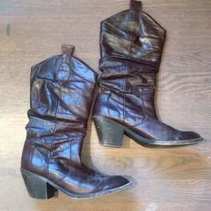 Spanish brown leather boots